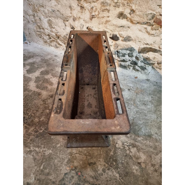 Antique Early 20th Century Industrial French Table with Cast Iron Base and Pine Top For Sale - Image 14 of 18