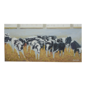 Original Oil Painting of Cows