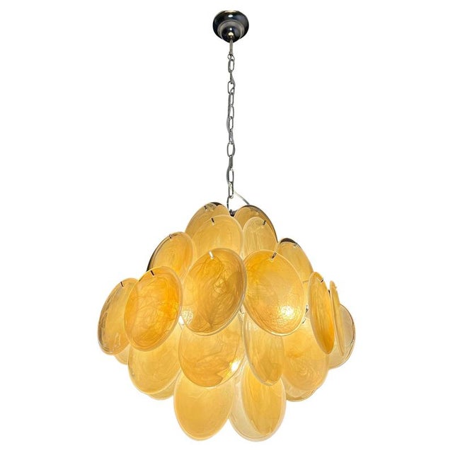 Italian Murano Glass Disc Chandeliers, 1990, Set of 2 For Sale - Image 14 of 18