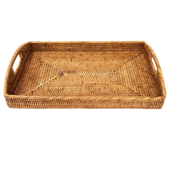 Our rectangular rattan serving and ottoman trays will instantly add a gorgeous touch to any room of your home. Adding this...
