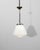 Art Deco 1920s French Art Deco Glass Pendant With Chrome Fitting For Sale - Image 3 of 18