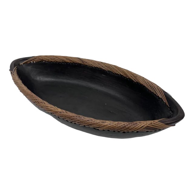 Large Vintage Sasak Pottery Bowl For Sale