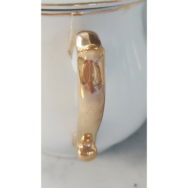 Vintage Strafford White & Gilt Pots De Crème - Set of 4 For Sale - Image 15 of 18