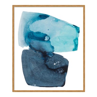 Arctic Ocean with Splatter by Kate Roebuck in Gold Frame, Medium Art Print For Sale