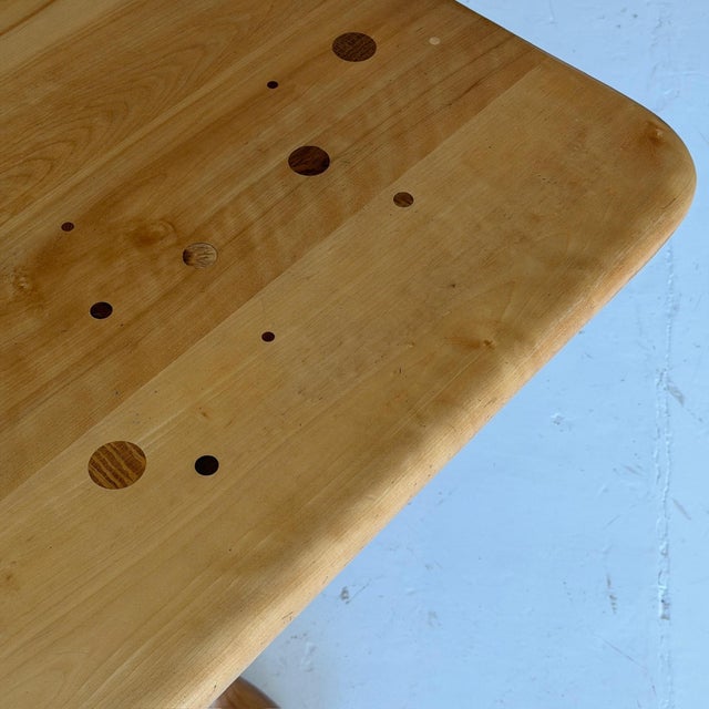 1980s Mixed Wood Sculptural Inlaid Dining Table/Desk Attributed to Steven Spiro For Sale In Chicago - Image 6 of 12