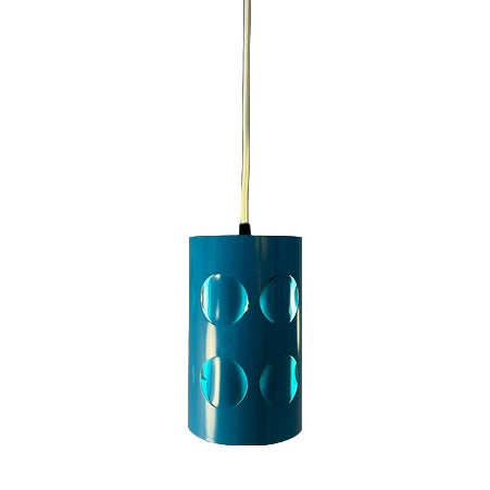 Hanging Lamp in Turquoise Metal from Raak Amsterdam For Sale