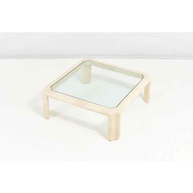 Karl Springer Goatskin Coffee Table, 1970. Original