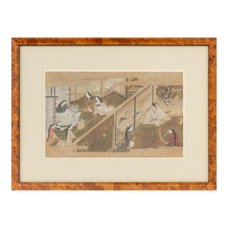 Japanese Tale of Genji Mixed Media, Edo Period For Sale