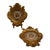 Lion Motif Crests in Gilded Frames -a Pair For Sale
