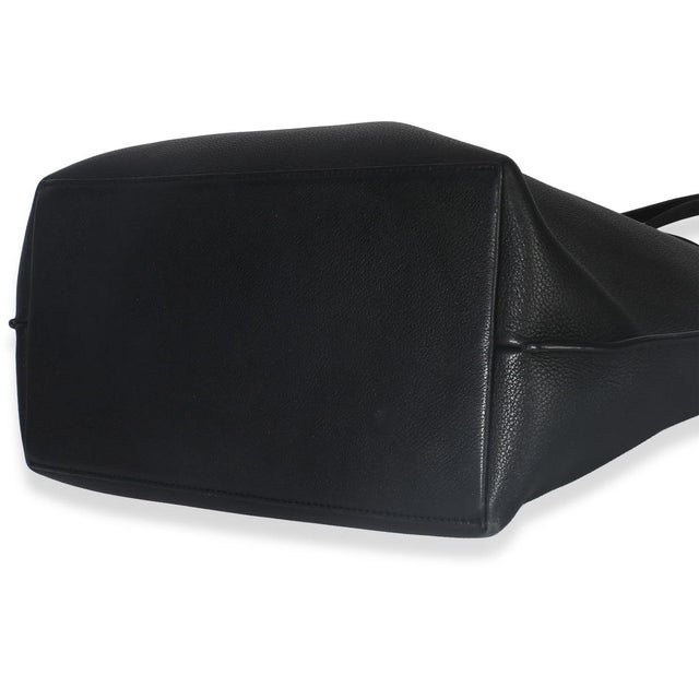 Animal Skin Black Grained Calfskin Lockme Cabas Tote For Sale - Image 7 of 8