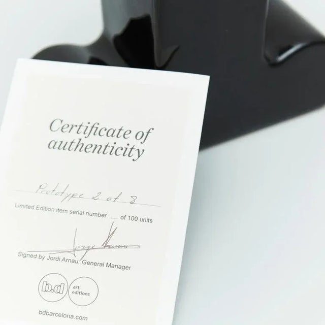 Ettore Sottsass Limited Edition Black Prototype 2/8 Shiva Vase attributed to Ettore Sottsass, 2017 For Sale - Image 4 of 9