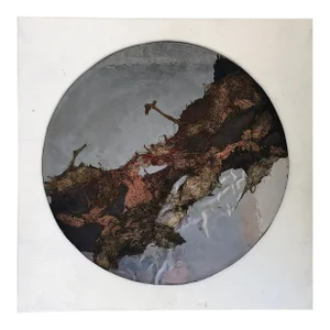 Donald Stoltenberg Mixed Media Painting on Wood Panel