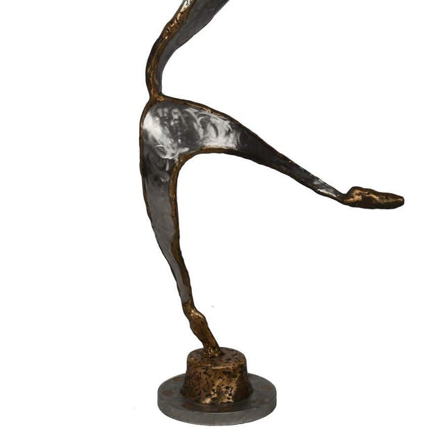 Modernist Mixed Metal Abstract Dancer Sculpture, Mid‑20th Century For Sale In Greensboro - Image 6 of 6