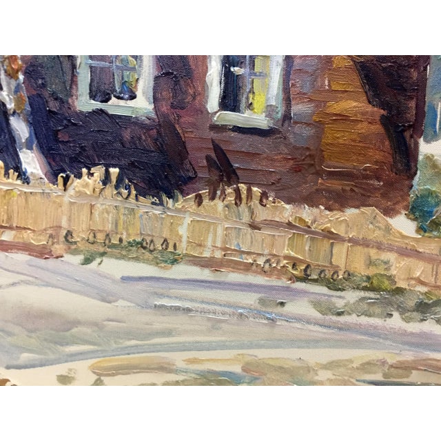 Impressionist 1970s Oil Painting Street Life For Sale - Image 3 of 10