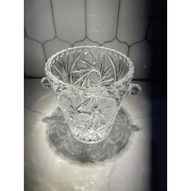 Mid to Late 20th Century Crystal Ice Bucket For Sale - Image 9 of 10