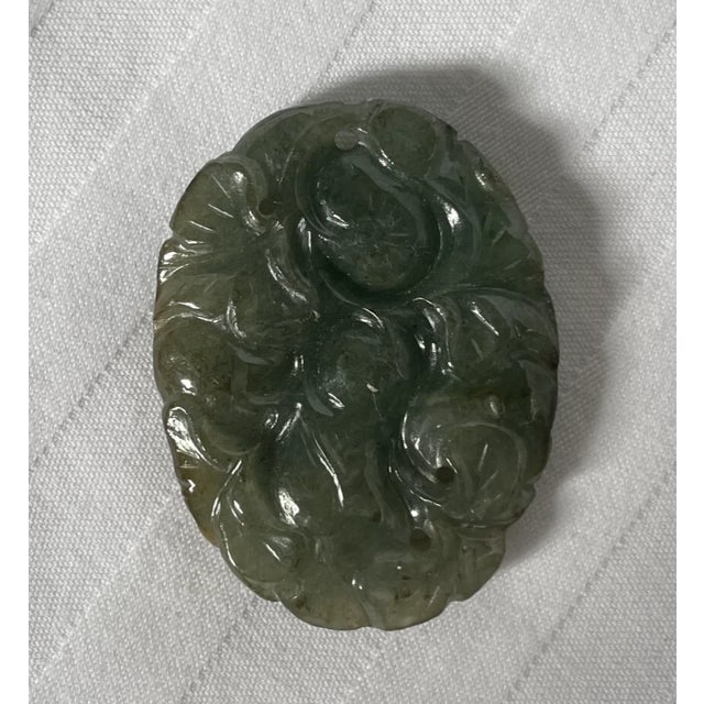 Mid 20th Century Carved Jade Pendants Set of 5 For Sale - Image 5 of 13