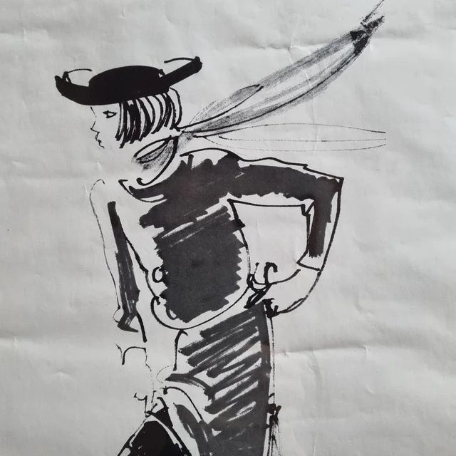 Old poster of Brunetta Mateldi at Espace Pierre Gardin 1960s. from October 18 to 28 1 & 3 avenue Gabriel Paris. Tel:...