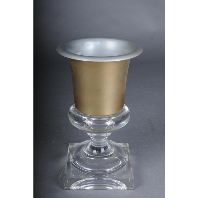 Acrylic Gold Goblet Vase in Hollywood Regency Style No. 4 Timeless classic design, high-quality craftsmanship. Highly...