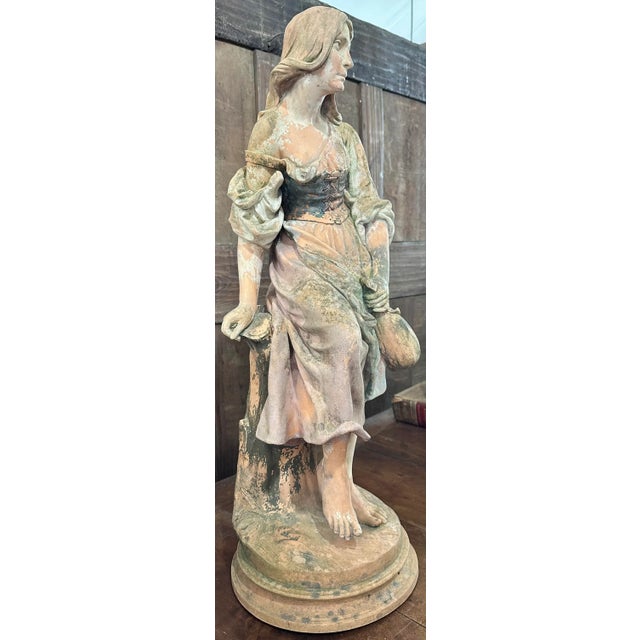 Late 19th Century French Maiden Sculpture For Sale - Image 9 of 9