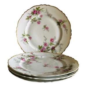 Vintage Haviland France " Sylvia" Pattern Salad Plates S/4