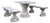 Garden Set with Table and Two Benches, Set of 3 For Sale