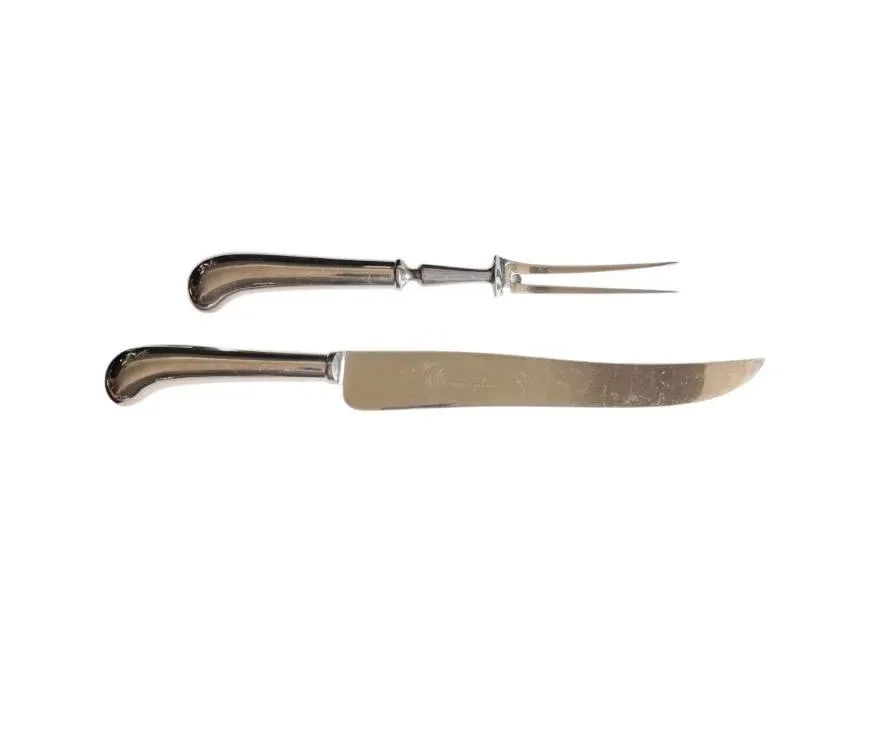 1950s Gentry Sheffield Silver Plate Pistol Handle Steak Knives +