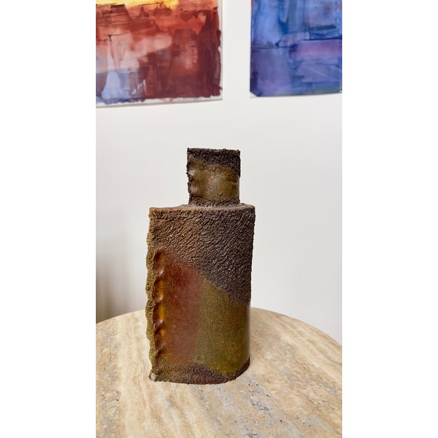 Brown Brutalist Abstract Ceramic Sculpture, C. 1970s For Sale - Image 8 of 8