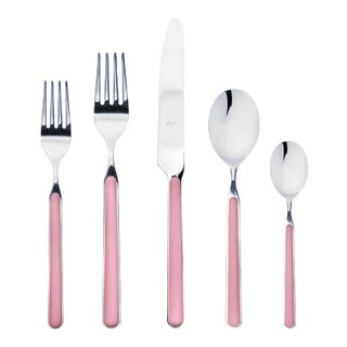 Mepra Fantasia 20-Piece Flatware Set, Rosa Pink For Sale