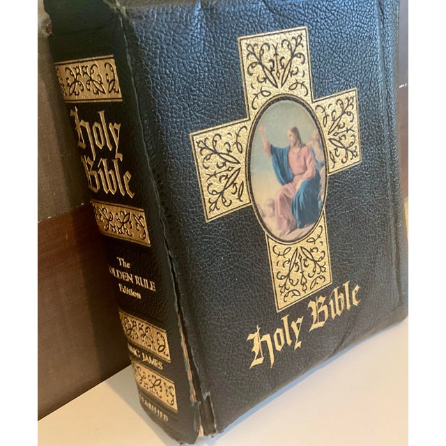 A beautifully preserved 1959 Holy Bible, featuring classic mid‑century religious typography and a sturdy traditional. This...