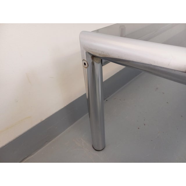 Vintage Rectangular Coffee Table in Smoked Glass and Chrome Metal, 1970s For Sale - Image 15 of 18