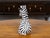 Mid 20th Century Mid 20th Century Italian Painted Terracotta Statue of a Brown Eyed Zebra Resting on the Ground For Sale - Image 5 of 9