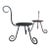Vintage Forged Wrought Iron Candle Stand Holders- A Pair For Sale