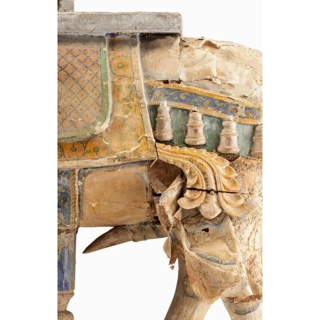 Wood Life Size 19th Century India Nadi Bull Vahana Hindu Temple Architectural Statue For Sale - Image 7 of 10