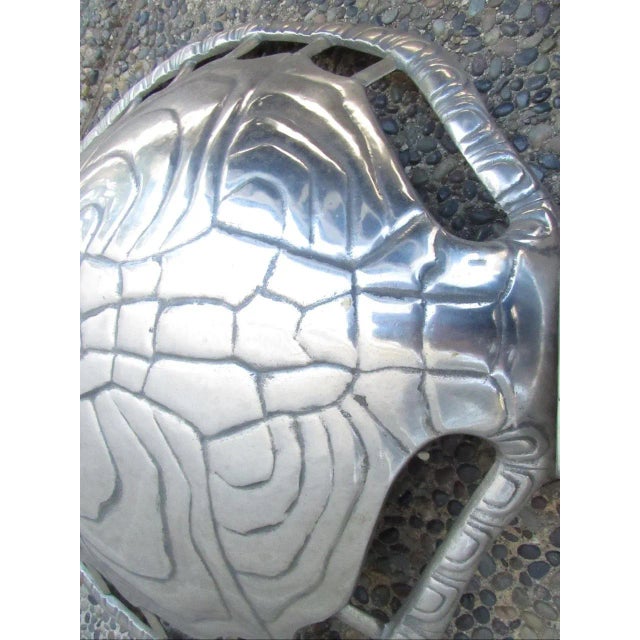 Pair of Arthur Court Aluminum Turtle Shell Lamps For Sale In San Francisco - Image 6 of 18