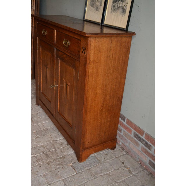 Wood Art Deco Sideboard in Oak For Sale - Image 7 of 11