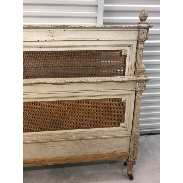 Antique French Cane Twin Headboard and Footboard 2 Pieces Chairish