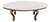French Antique Gold Finish Oval Marble Top Coffee Table 6640 For Sale