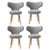 Set of 4 bute/storr wng chairs by mazo design dimensions: w 60 x d 50 x h 76 cm materials: oak, textile also available:...