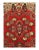 This is an antique handmade rug from the early 20th century. The piece was crafted from lamb's wool on a cotton foundation...