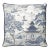 The House of Scalamandré Satomi Hand Block Print Pillow, Evening Blue For Sale