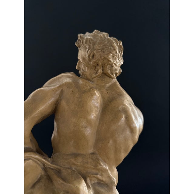 Stucco Sculpture Depicting a Faun, 20th Century, 1950s, Gesso For Sale - Image 10 of 16