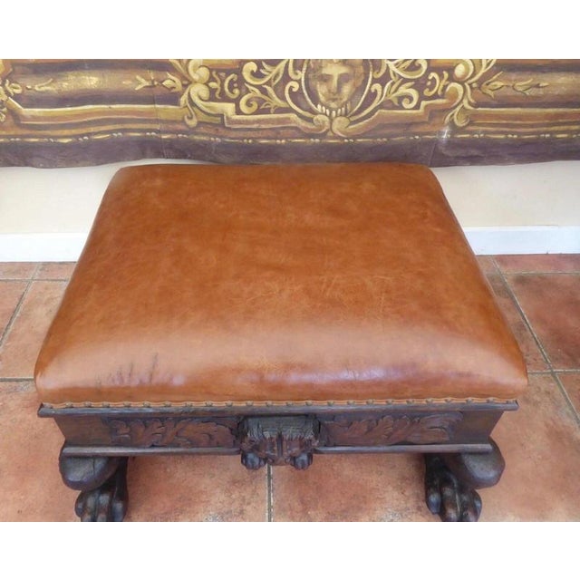 Large Antique Country Oak Stool, 1830 For Sale - Image 10 of 16