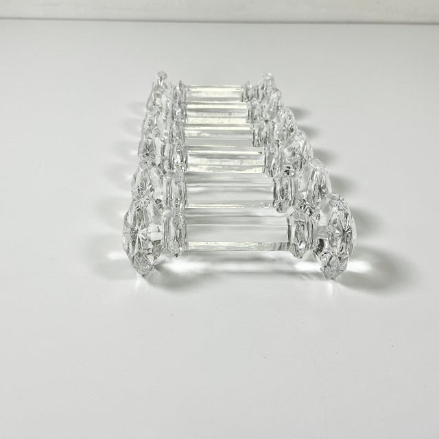 1980s 1980s Vintage Hollywood Regency Chippendale English Crystal Knife Rests After Ralph Lauren - Set of 6 For Sale - Image 5 of 9