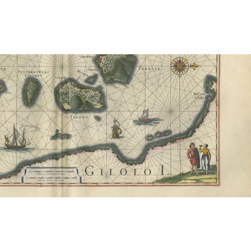 Antique Maps of Indonesia and Moluccas from Blaeu, 1642, Set of 2 For Sale - Image 11 of 14