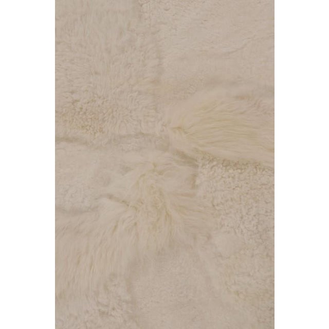 Contemporary Rug & Kilim’s Sheepskin Multi-Pelt Fur Rug in Cream White Tones For Sale - Image 3 of 8
