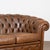 Animal Skin 20th Century Brown Leather Chesterfield Sofa and Two Club Chairs From Denmark (Set of 3) For Sale - Image 7 of 14