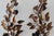 Late 20th Century Hans Kögl Style Gilded Flowers Stems Leaves Wall Mount Candle Holders Sconces - a Pair For Sale - Image 13 of 18