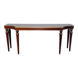 Vintage Barbara Barry for Baker Gold Gilt Console Table Neoclassical Sofa Table For Sale