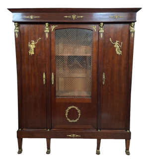Empire Style Wardrobe in Mahogany with Egyptian Heads