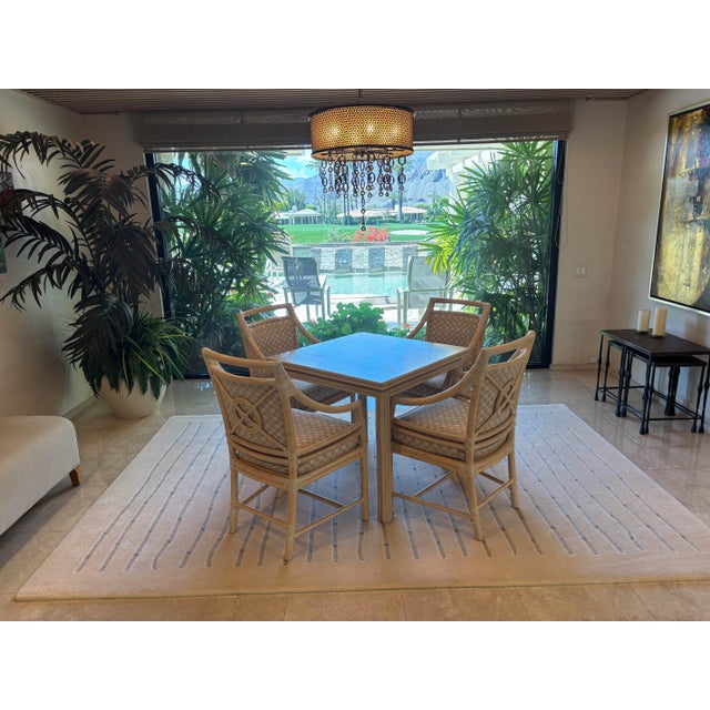 Mid 20th Century Mid 20th Century McGuire Dining / Game Table With 4 Matching Chairs – Pristine Condition For Sale - Image 5 of 5